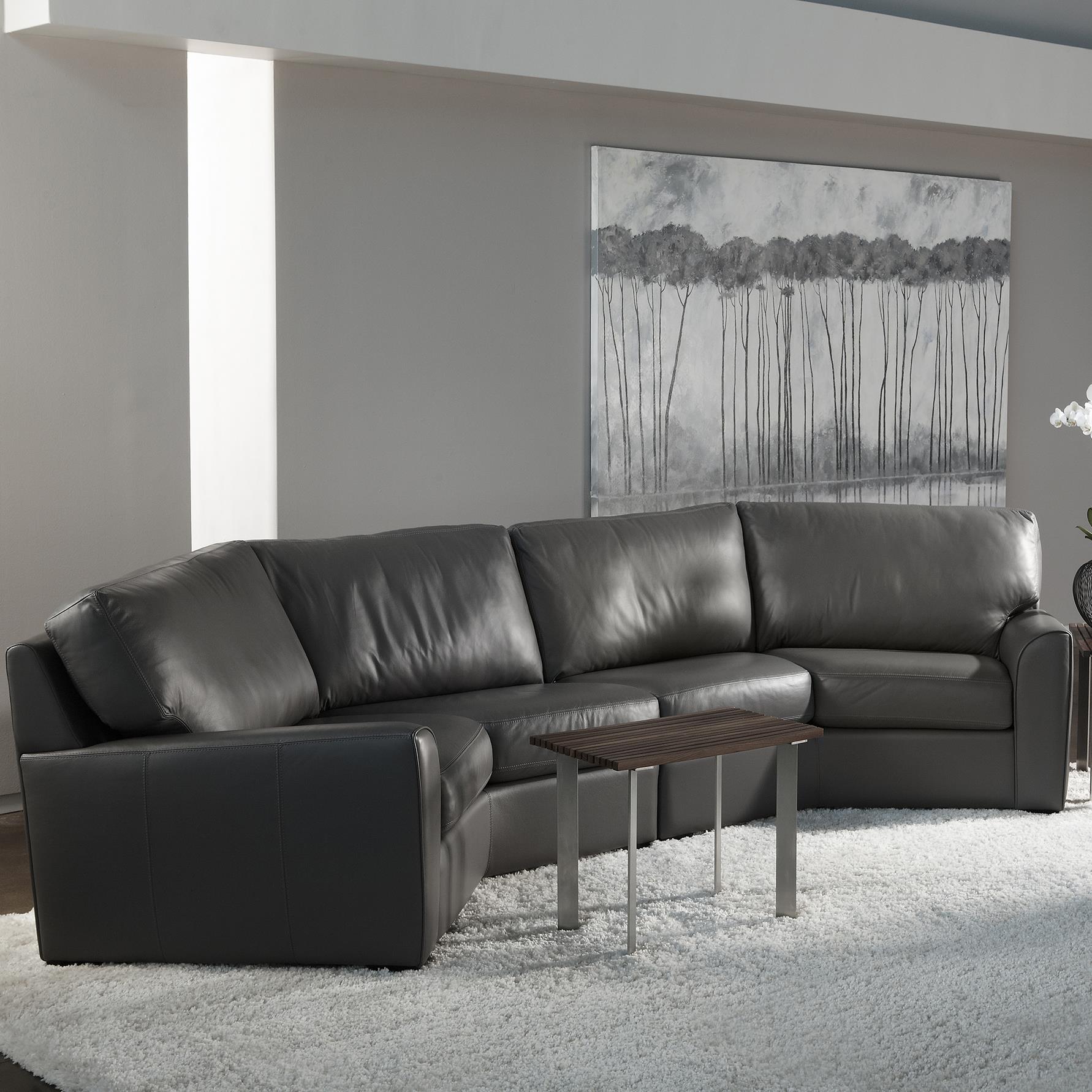 American Leather Kaden Casual Wedge Sectional Sofa Jacksonville